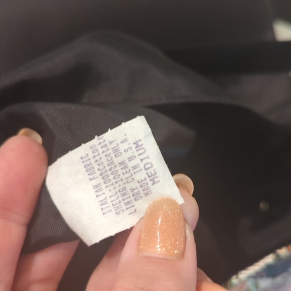 Nadia Dog Vest Vintage Y2K Button Down USA Made Italian Fabric Medium Tapestry - Picture 9 of 10